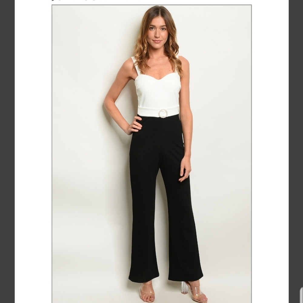 Black White Jumpsuit